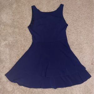 Flowy Dark Blue Party Dress